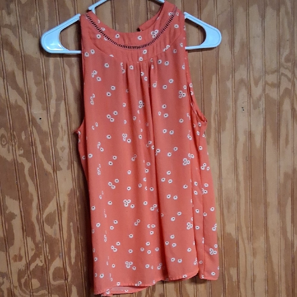Premise Orange Floral Tank Top